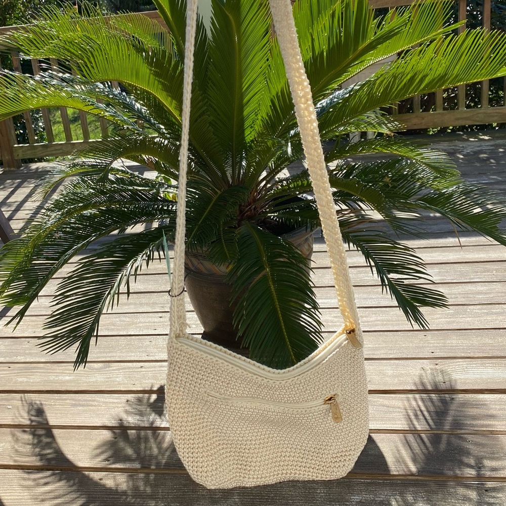 The Sak Cream Crochet Knitted Handbag